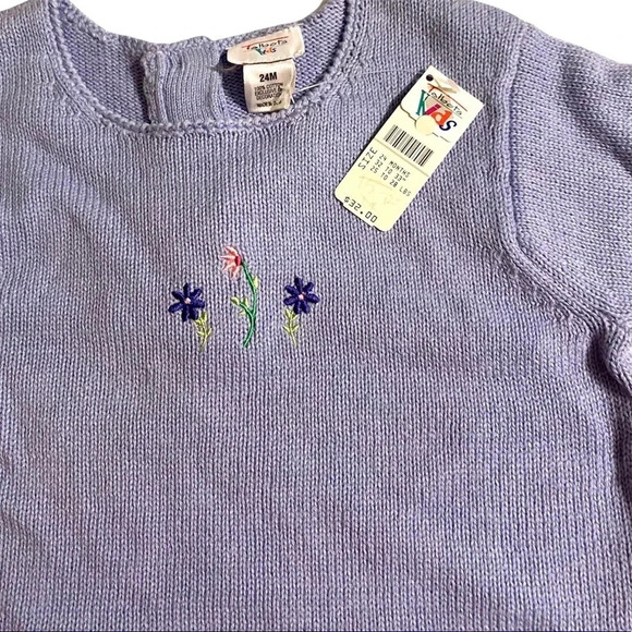 TALBOTS KIDS NWT GIRLS PURPLE SWEATER TOP SHIRT SIZE 24 MTHS MONTHS - Picture 4 of 6